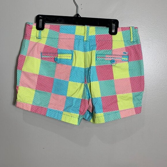 Vineyard Vines Whale Patchwork Every Day Shorts Womens Multicolor Stretch Size 6 - Picture 6 of 12